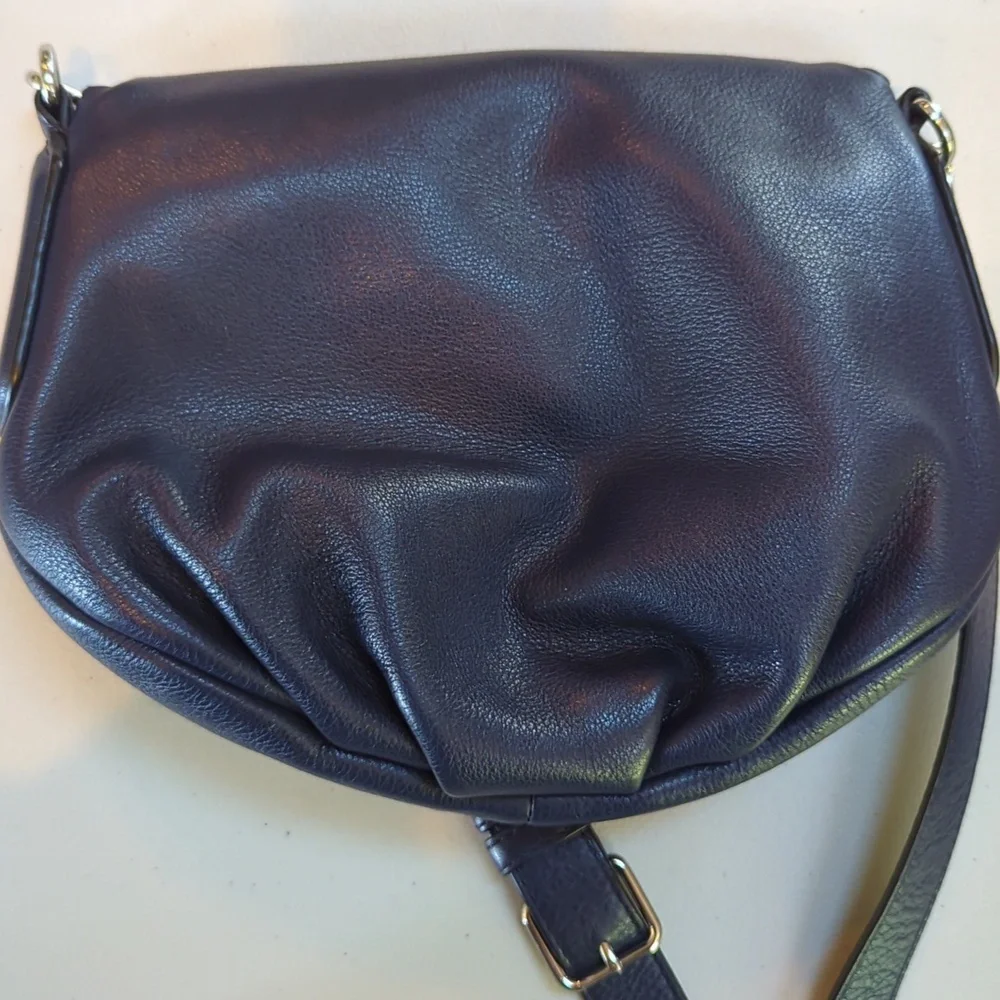 Marc by Marc Jacobs, Navy Blue Leather Crossbody Bag - Picture 10 of 10